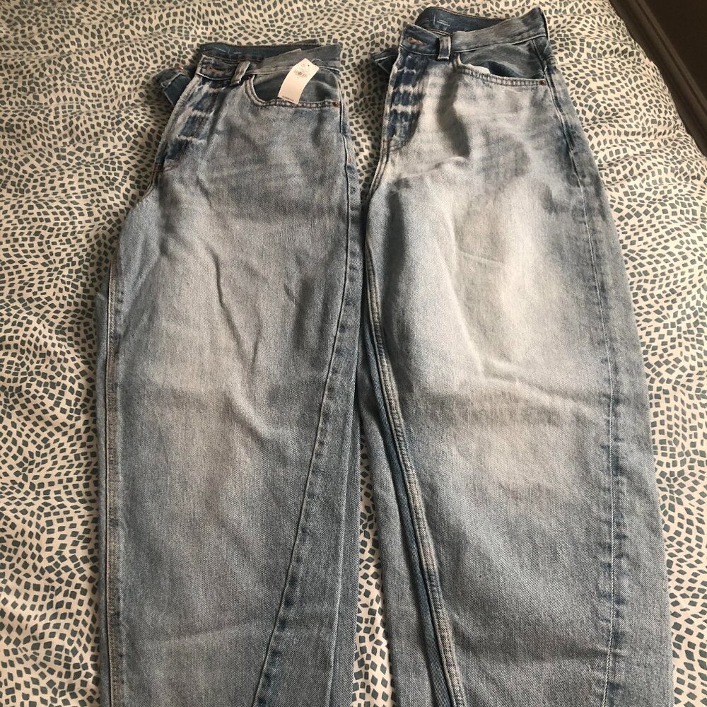 Light wash barrel balloon old navy jeans NEW Womens jeans